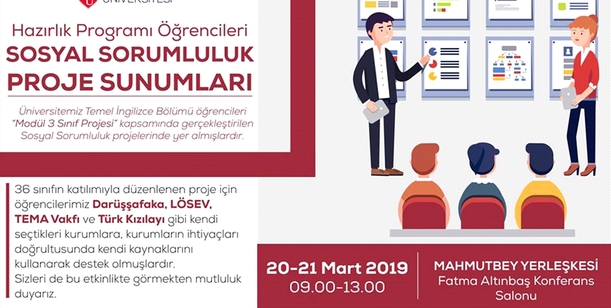 Temel İngilizce Bölümü Sınıf Projesi Öğrenci Sunumları